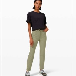 LULULEMON CITY SLEEK PANTS ROSEMARY GREEN